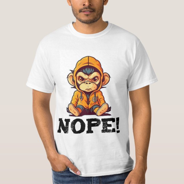 Camiseta Grumpy Ape: Funny design for monkey lovers T-Shirt (Anverso)
