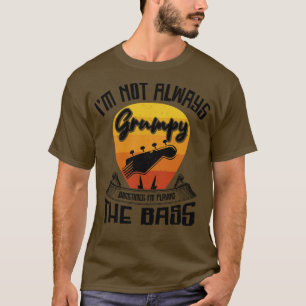 Camiseta Grumpy Battend Tocando Música De Guitarra Bass