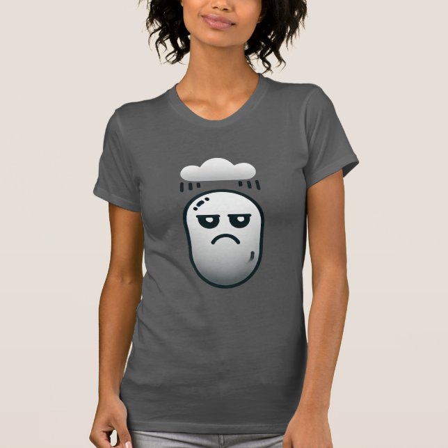 Camiseta Grumpy Bean - Minimalista Moody Bean (Anverso)