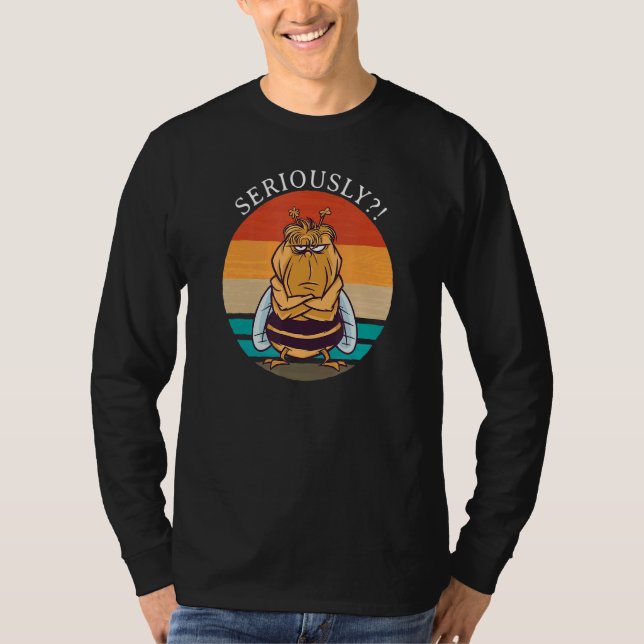 Camiseta Grumpy Bee In An Angry Topic Mood Dice Seriamente (Anverso)