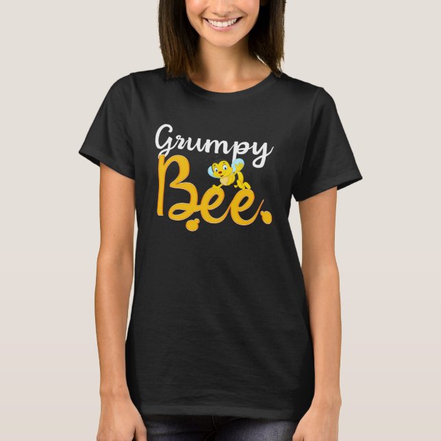 Camiseta Grumpy Bee Matching Family First Bee Day Outfits (Anverso)