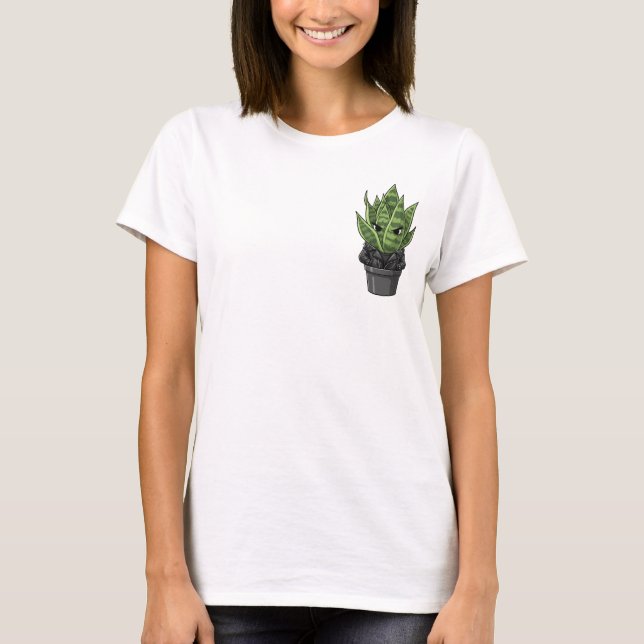 Camiseta Grumpy Biker Snake Plant in Spiked Leather Jacket (Anverso)