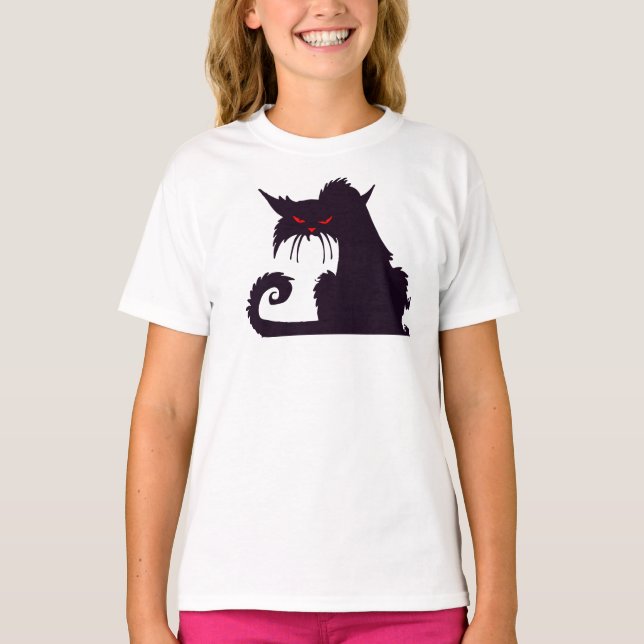 Camiseta Grumpy Black Cat Chicas (Anverso)