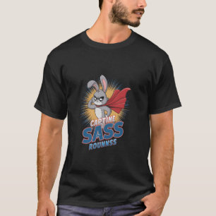 Camiseta Grumpy Bunny CAPTAIN SASS RETURN Superhéroe Meme F