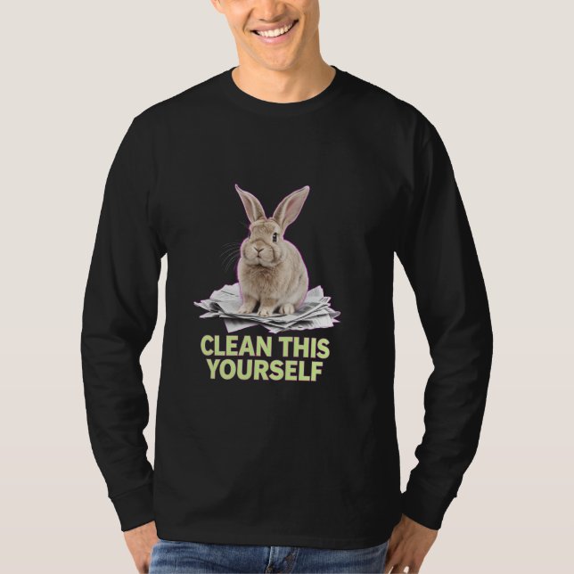 Camiseta Grumpy Bunny CLEAN ESTE Humor Para El Bebé Fu (Anverso)