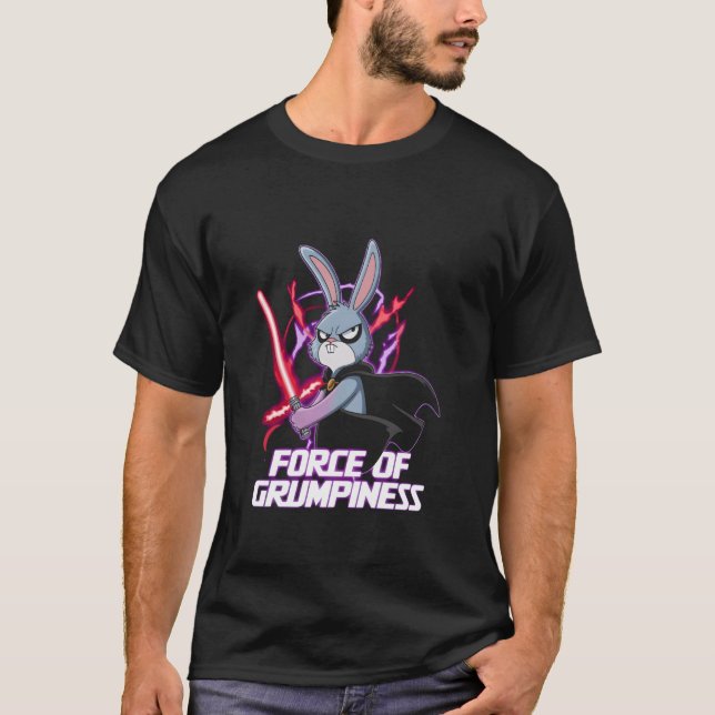 Camiseta Grumpy Bunny FORCE OF GRUMPINESS Viral Trend Funny (Anverso)