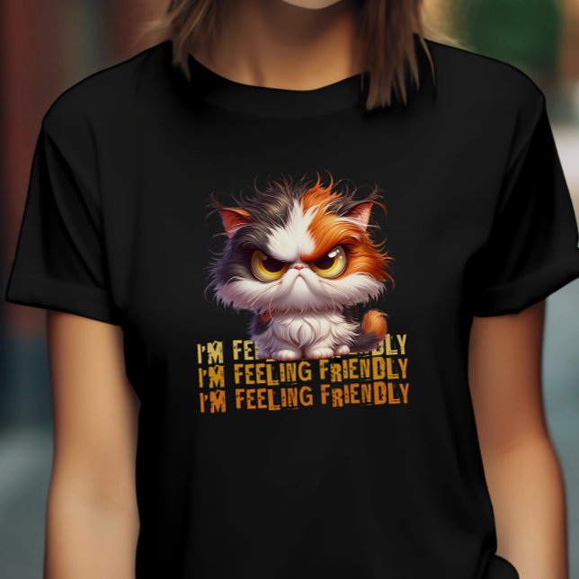 Camiseta Grumpy Calico Cat y graciosa cita (Subido por el creador)