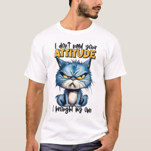 Camiseta Grumpy Cat Attitut Funny Animal Sarcástico Cita