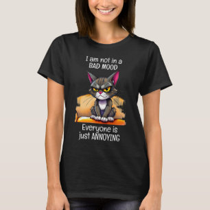 Camiseta Grumpy Cat Funny Cita Negro