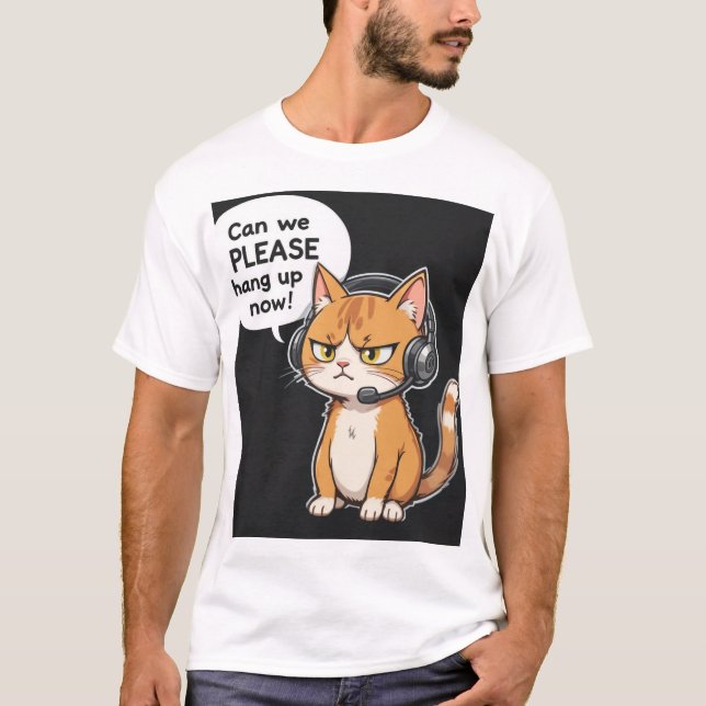 Camiseta Grumpy Cat Headset (Anverso)