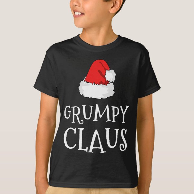 Camiseta Grumpy Claus Navidades Gorra Grupo Familiar Pareja (Anverso)