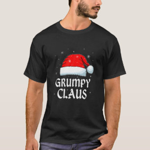 Camiseta Grumpy Claus Santa Hat Navidades de la familia coi