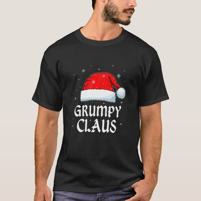 Camiseta Grumpy Claus Santa Hat Navidades de la familia coi (Anverso)