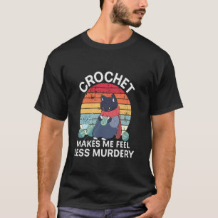 Camiseta Grumpy Crochet Cat Funny Knits Yarn Amantes Croc