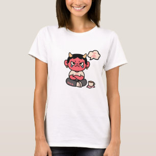 Camiseta Grumpy Cute Oni - "El infierno es suave hoy"