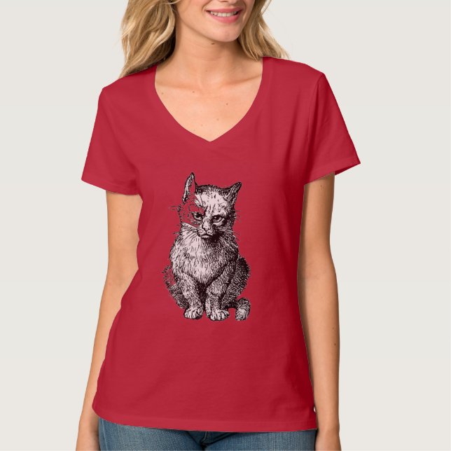 Camiseta grumpy cute para gatos (Anverso)