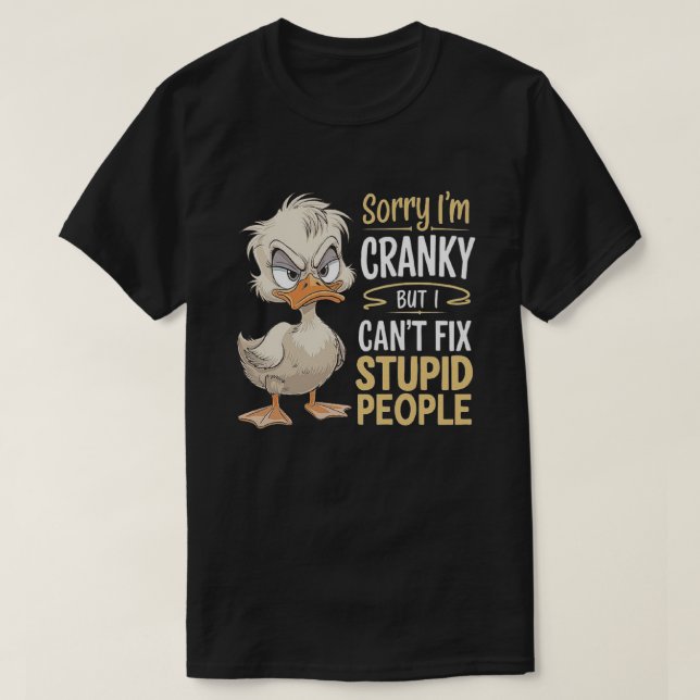 Camiseta Grumpy Duck Personalizado - Gracioso Arte Animal C (Diseño del anverso)