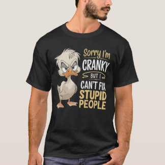 Camiseta Grumpy Duck Personalizado - Gracioso Arte Animal C