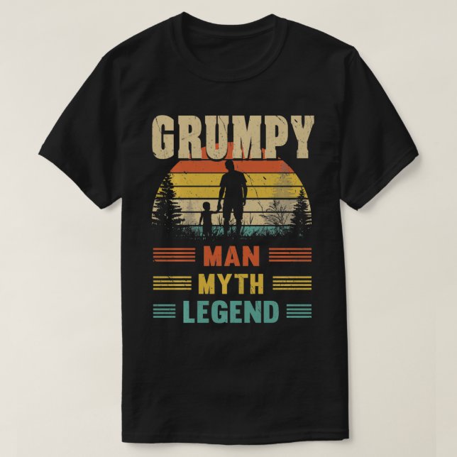 Camiseta Grumpy El Hombre El Mito La Leyenda Papá Abuelo (Diseño del anverso)