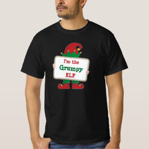 Camiseta Grumpy Elf   Navidades personalizados Elf T-Shirt