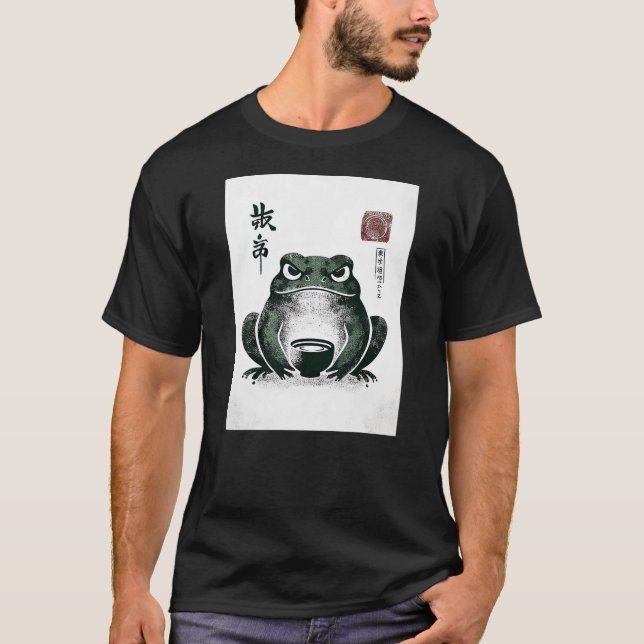 Camiseta Grumpy Frog Japanese Art Print (Anverso)