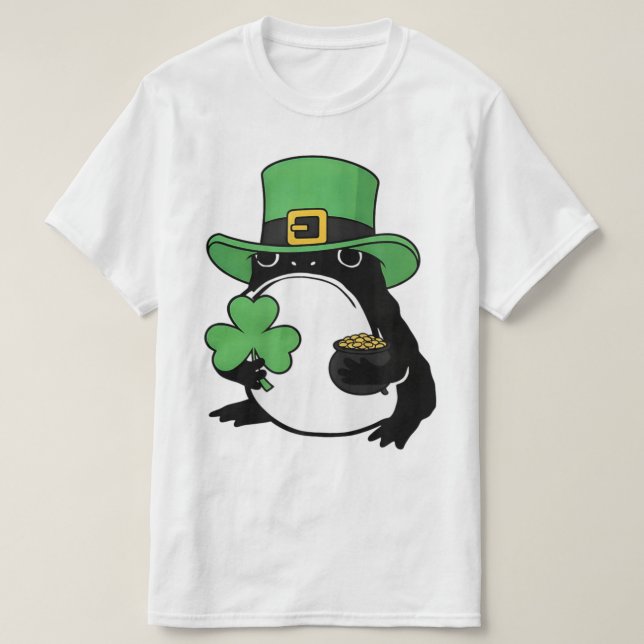 Camiseta Grumpy Frog Japanese St. Patricks Day Shamrock (Diseño del anverso)