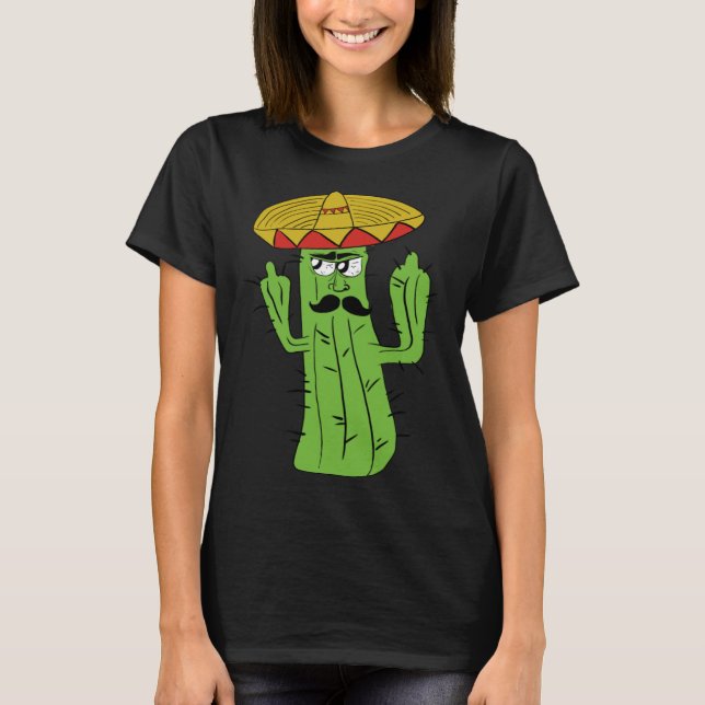 Camiseta Grumpy Funniest Cactus Mexican Trouble Maker Middl (Anverso)