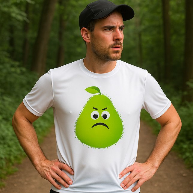 Camiseta Grumpy Fuzzy Pear Face Funny Fruit Character (Subido por el creador)