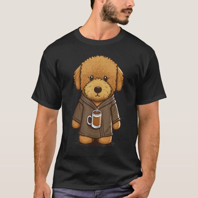 Camiseta Grumpy Goldendoodle Coffee  on Coffee Golden Doodl (Anverso)