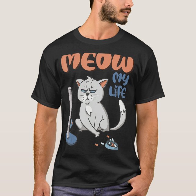 Camiseta Grumpy Grey Cat Funny No BS Given Cat People (Anverso)