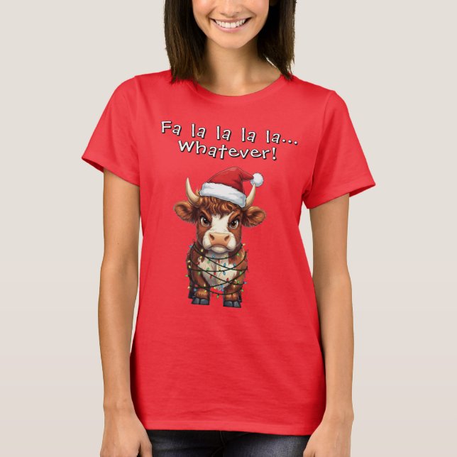 Camiseta Grumpy Highland Cow Christmas (Anverso)