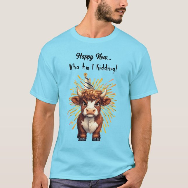 Camiseta Grumpy Highland New Year Cow (Anverso)