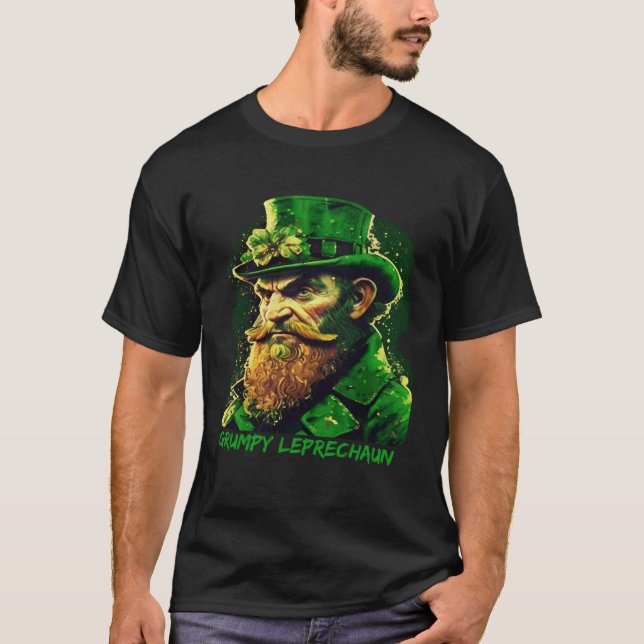 Camiseta Grumpy Leprechaun Kobold St Patricks Day Irish (Anverso)