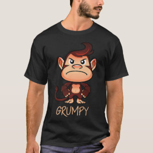 Camiseta Grumpy Monkey Meme Estético Chimpancé de mal humor