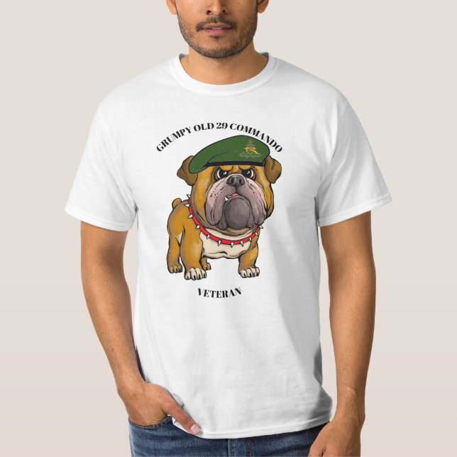 Camiseta Grumpy Old 29 Commando  Royal Artillery Veteran (Anverso)