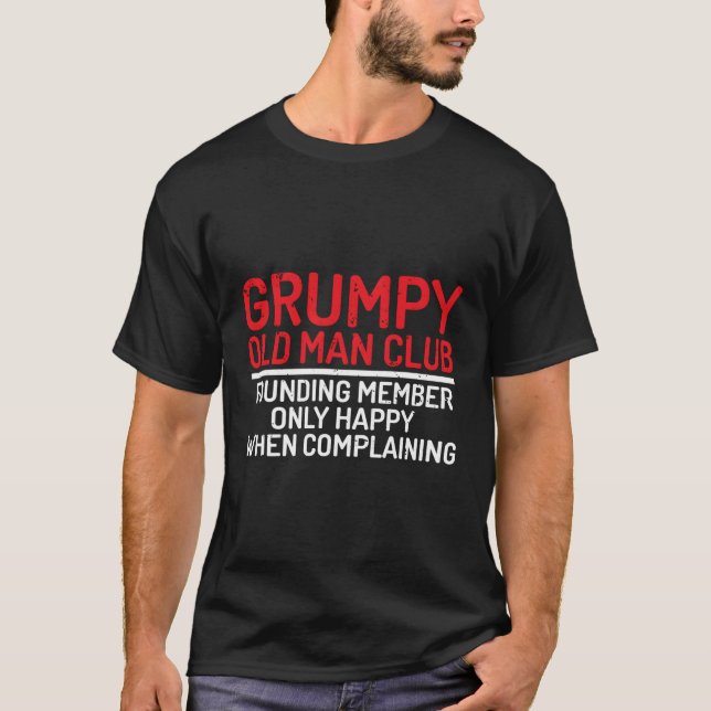 Camiseta Grumpy Old Club Miembro Fundador Solo Happy Compla (Anverso)