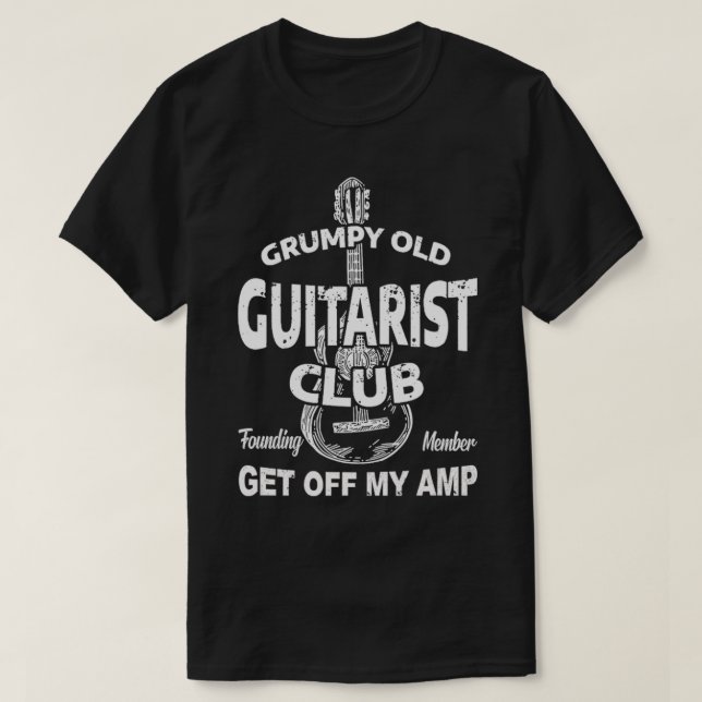 Camiseta Grumpy Old Guitarist Clubs (Diseño del anverso)
