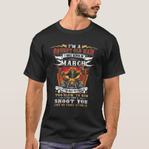 Camiseta Grumpy Old Man Biker Motorcycle Rider Birthday Mar