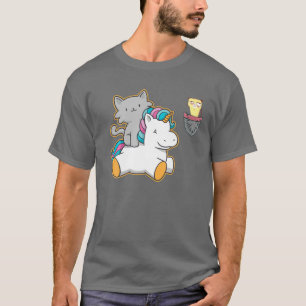 Camiseta Grumpy Pocket Cat Face Kawaii Unicorn Mascota Kitt