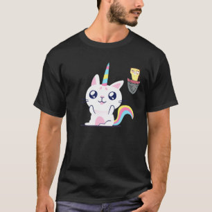 Camiseta Grumpy Pocket Cat Unicorn Caticorn Meowgical Kawai