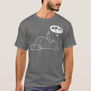 Camiseta Grumpy Stubborn Cat Medio Finger Cat Kitty Maldici