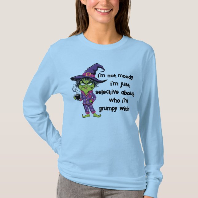 Camiseta Grumpy Witch Long Sleeve Shirt-Witchen Vibes (Anverso)