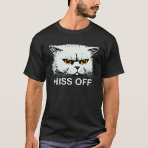 Camiseta Gruñe Fuera  Gato Sarcástico Cita Maullar