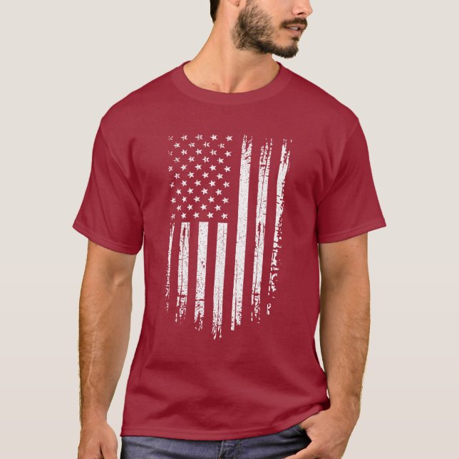 Camiseta Grunge American Flag  (Anverso)