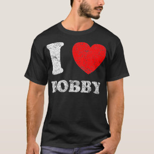 Camiseta Grunge angustiado estilo gastado me encanta Bobby 