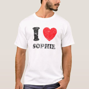 Camiseta Grunge angustiado estilo gastado que amo a Sophie