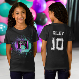 Camiseta Grunge Basketball Paint Splatt Cumpleaños All Star