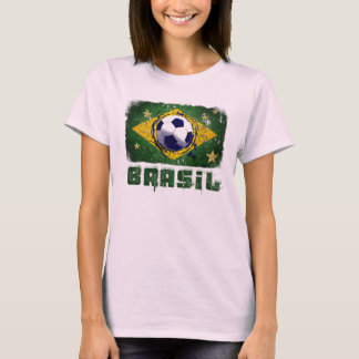Camiseta Grunge brazil soccer flag gifts