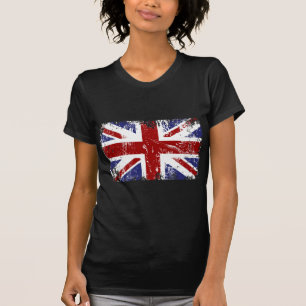 Camiseta Grunge británico del punk de Union Jack de la