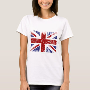 Camiseta Grunge británico del punk de Union Jack de la